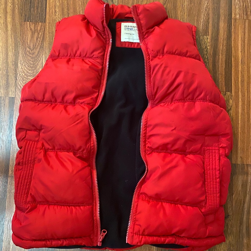 🔥Big Kids OLD NAVY fleece lined bubble vest